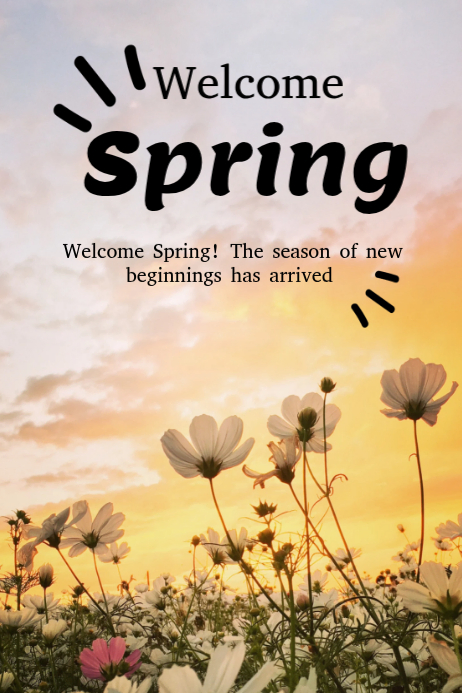 Welcome Spring template 2026 | PosterMyWall
