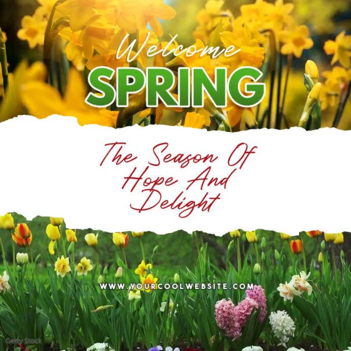 Welcome Spring Video Ad Social Media Template | PosterMyWall