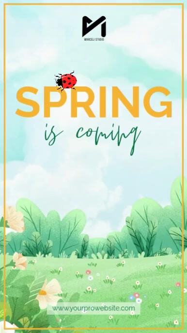 Welcome Spring Video Template | PosterMyWall