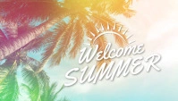 Welcome Summer blog landscape flyer template