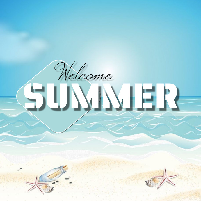 Welcome Summer Instagram-opslag template