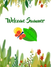 welcome Summer Flyer (US-Letter) template
