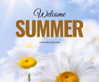 Welcome Summer Medium Rectangle template