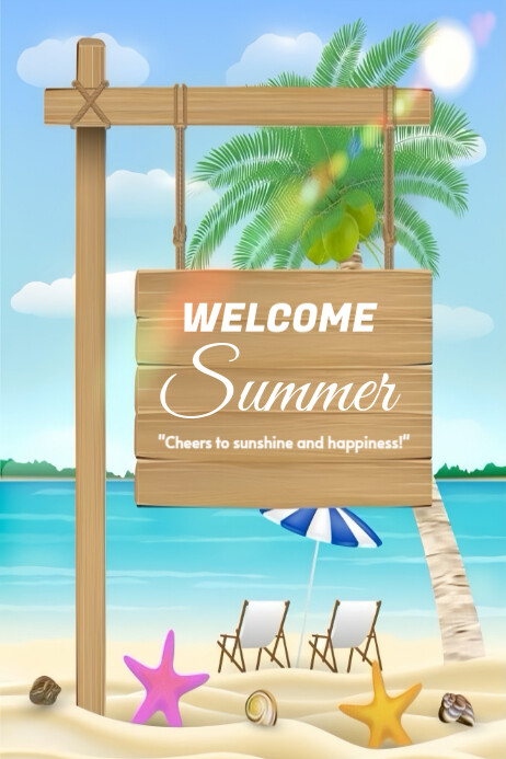 Welcome summer poster 2025 Plakkaat template