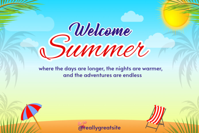 Welcome Summer template 2025 Etykieta