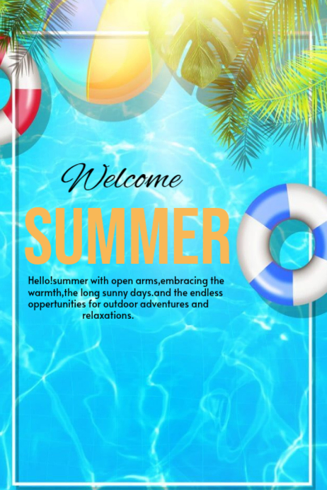 Welcome summer template 2026 | PosterMyWall