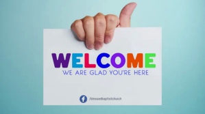 Bleu Church Welcome Message Digitalt display Template