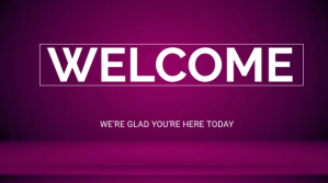 สีม่วง Welcome Message Digitalanzeige Template
