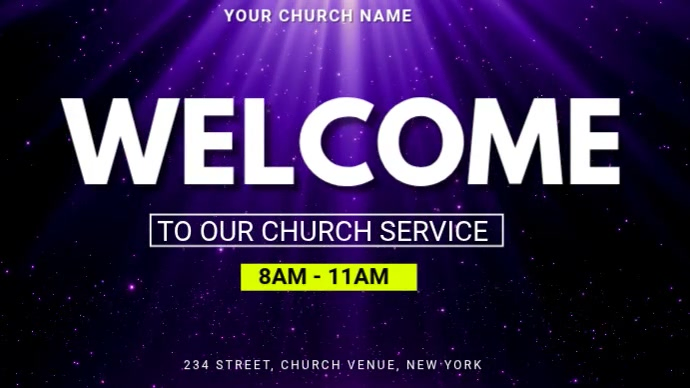 Modèle Church Service Welcome | PosterMyWall