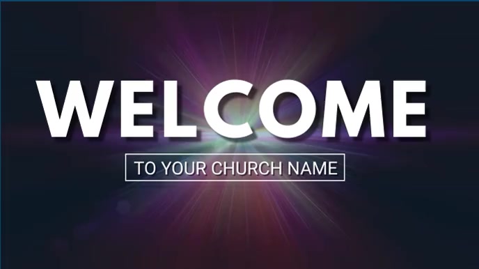 welcome text Template Digital Display (16:9)