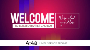 粉色 Church Welcome Digital Display Template
