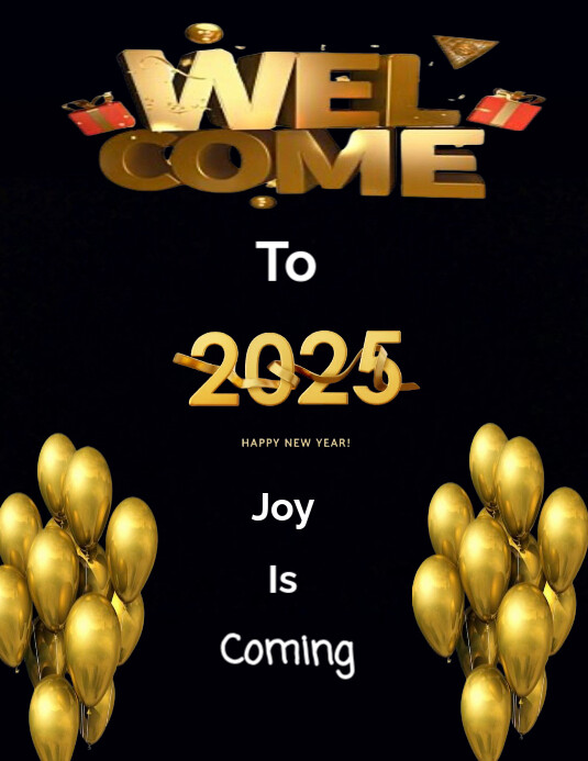 Welcome to 2025 free image GIF Flyer (US Letter) template