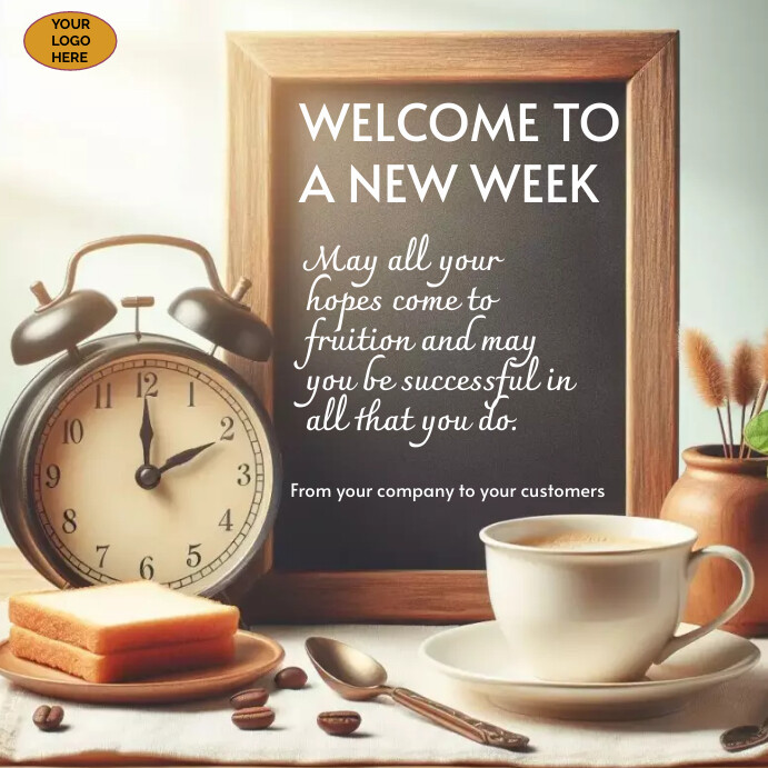 Plantilla de Welcome to a new week message template | PosterMyWall