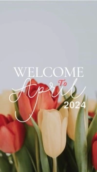 Welcome to April template flyer Digital Display (9:16)