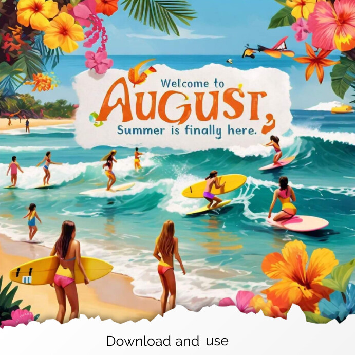 Welcome to August Template | PosterMyWall