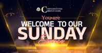 Welcome to church  Animated motion flyer Gedeelde afbeelding op Facebook template