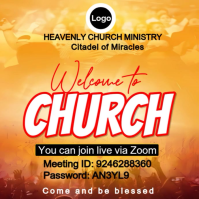 Welcome to church design Instagram post Instagram-opslag template