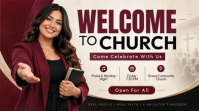 White Church Event Miniatura na YouTube Template