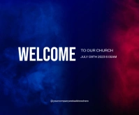 welcome to church Rectangle moyen template