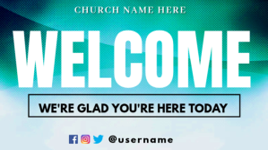 สีขาว Church Welcome Digitalanzeige Template