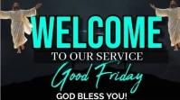 Welcome to church good Friday video Digital Display (16:9) template