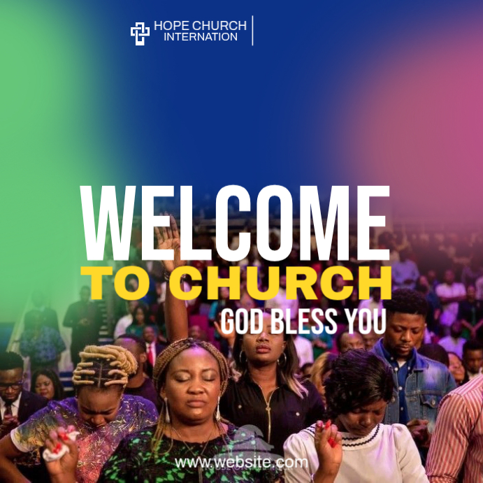 welcome to church Instagram Post Template | PosterMyWall