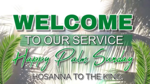 Grå Palm Sunday Service Digitalt display Template