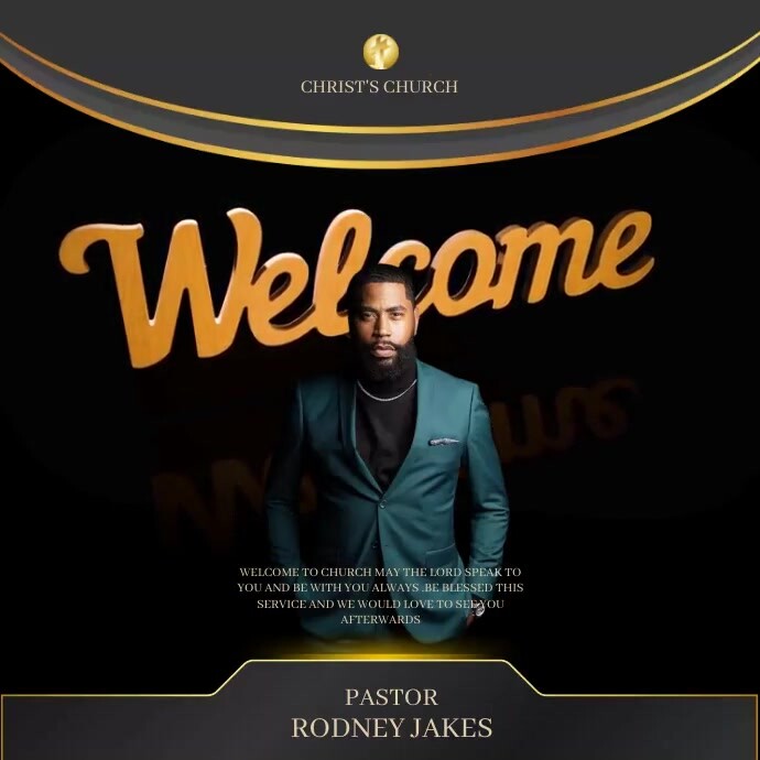 Copy of welcome to church video design template | PosterMyWall