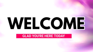 Blanc Welcome to church video Template Präsentation