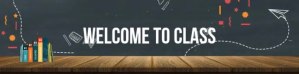 Black Classroom Welcome Banner Баннер для Google Класса Template