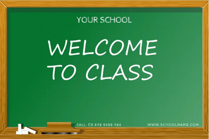 Welcome to class โปสเตอร์ template