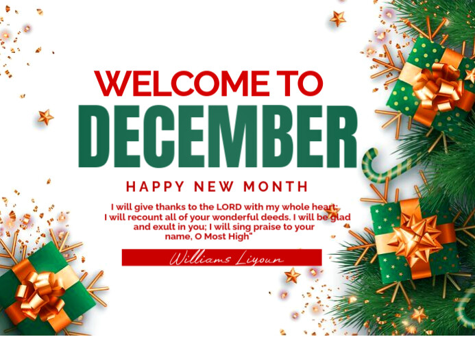welcome to december Template | PosterMyWall