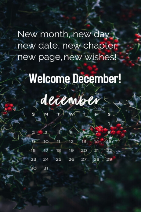 Welcome to December Template | PosterMyWall
