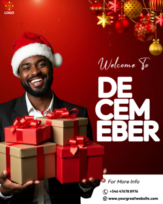 Welcome to December greeting card Template | PosterMyWall