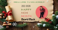 Welcome to December new month Couverture d'événement Facebook template