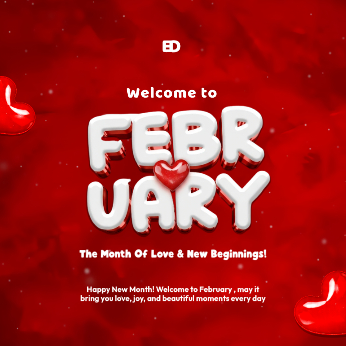 Copy of Welcome To February Template Design Instagram Post | PosterMyWall
