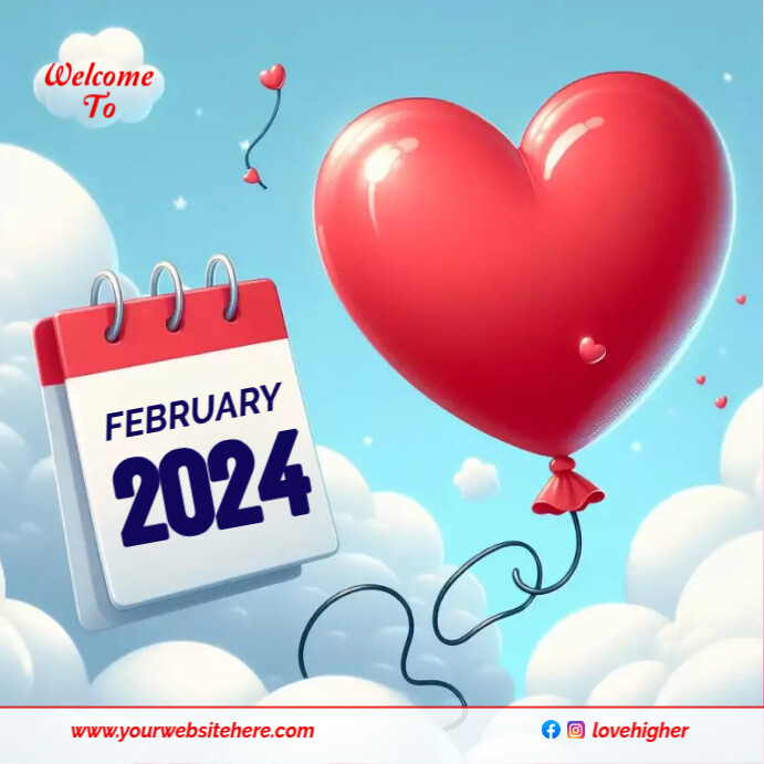 Copy of Welcome to february the month of Love | PosterMyWall