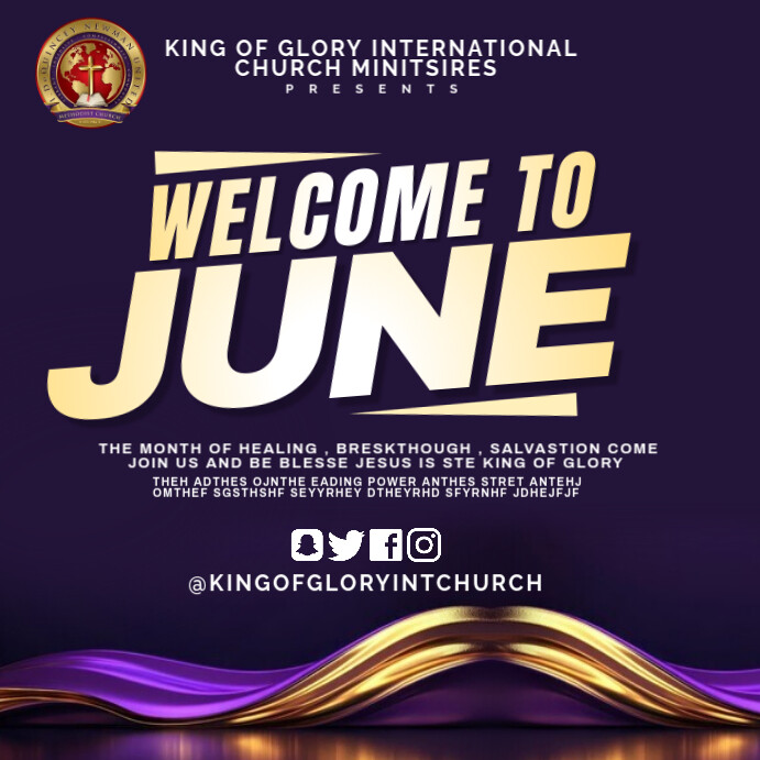 welcome to june Template | PosterMyWall