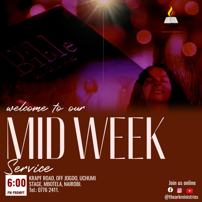 welcome to mid week service Template | PosterMyWall