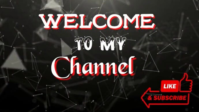 Welcome to my channel, YouTube intro video Template | PosterMyWall