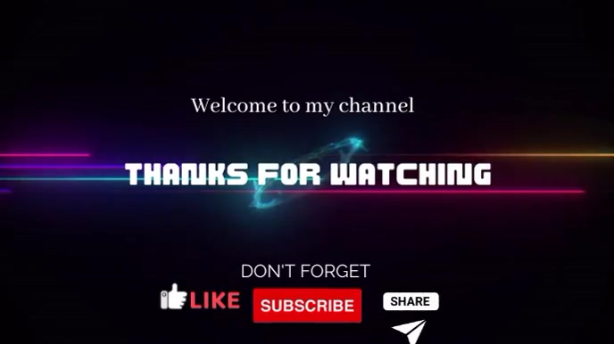 Welcome To My Channel Digital Display (16:9) template