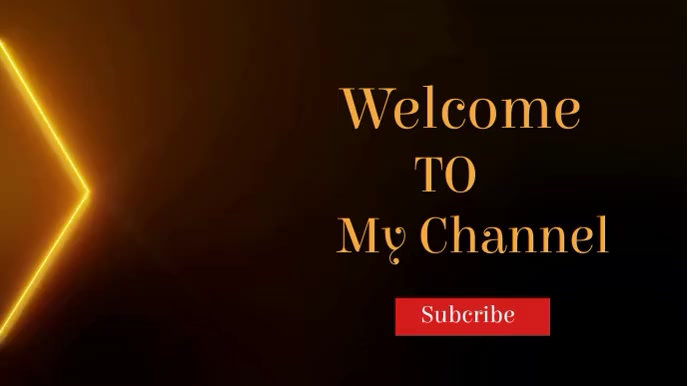 welcome to my channel youtube intro Template | PosterMyWall