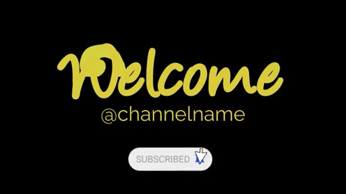 Welcome To My Channel YouTube Intro Template | PosterMyWall