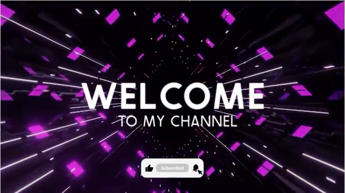Welcome To My Channel Youtube Intro Digital Display (16:9) Template ...