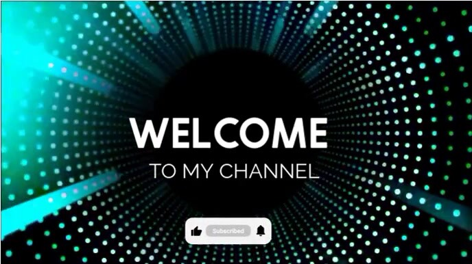 Welcome To My Channel Youtube Intro  Digital Display (16:9) template