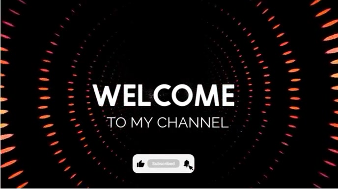 Welcome To My Channel Youtube Intro  Digital Display (16:9) template
