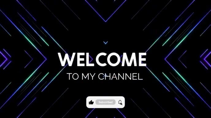 Welcome To My Channel Youtube Intro  Digital Display (16:9) template