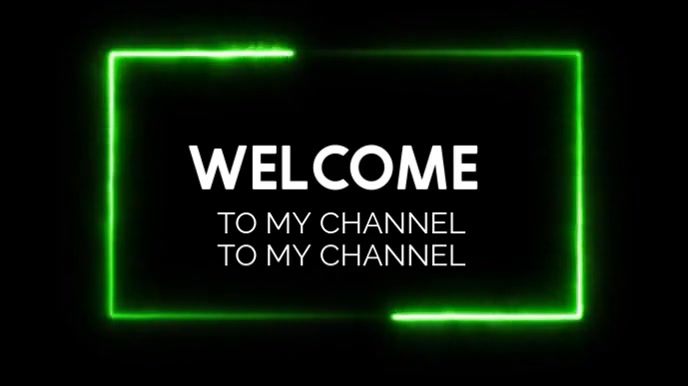 Welcome To My Channel Youtube Intro Digital Display (16:9) Template ...