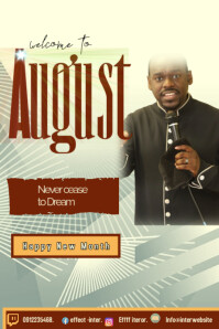 Welcome to new month poster design template