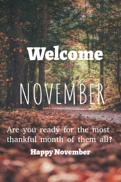Welcome to November Template | PosterMyWall